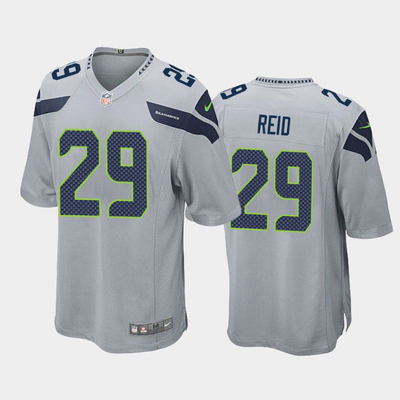 Men Seattle Seahawks 29 John Reid Nike Grey Game NFL Jersey